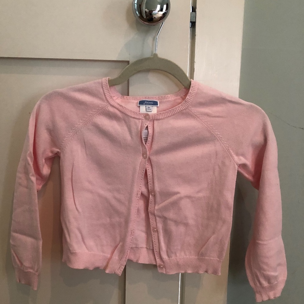 Jacadi size 6 pink girls cardigan